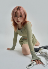 リンクルフリルスカート