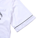 [UNISEX] Piped Terry Short-Sleeved Shirt (White)