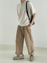 マドレーヌワイドツータックコットンパンツ