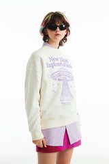 ウィティーバニープラネットエクスプローラースウェットシャツ／WITTY BUNNY PLANET EXPLORER SWEATSHIRT V1 [IVORY]