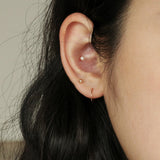 14Kゴールドボール3MMピアス/14K GOLD BALL 3MM EARRING_2COLOR (14k gold clutch)