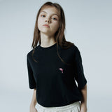 Dolphin embroidery short sleeve t-shirts (6566836174966)