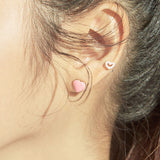 ハートエナメルピアス