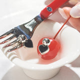 BLACK HEART BALL EARRINGS