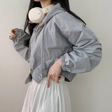 Leahy Two-Way Semi-Crop Hood Windbreaker (4 colors)