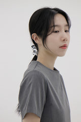 シルバーシュシュ/silver scrunchie