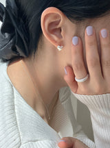 [92.5silver] グリッターボリュームドロップリング
