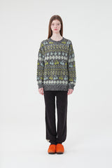 チェリーパターンニット／CHERRY PATTERN KNIT [BLACK]