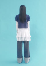 layered puff top_navy