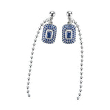 BLUE CUBIC EARRING 