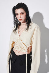 ホールドシャーリングシャツ/HOLD SHIRRING SHIRT