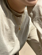[92.5silver] melting necklace (gold)