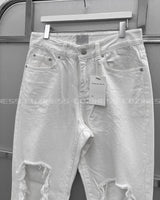 ニーディスミスホワイトデニムパンツ / MZ234 Knee Dismiss White Denim Pants