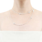 UNIT LONG CHAIN NECKLACE ( silver 925 ) (6629550686326)