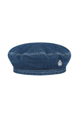 Denim Buckle Beret