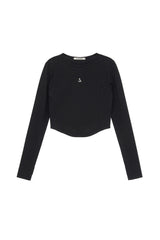 ロゴ長袖トップ / LOGO LONG SLEEVE TOP (BLACK)