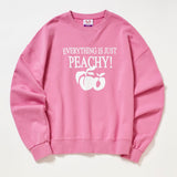ホワイトピーチプリントスウェットシャツ / WHITE PEACH PRINT SWEATSHIRT_PINK