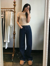 ワイドフィットデニムパンツ/WIDE FIT DARK BLUE DENIM PANTS [17789]