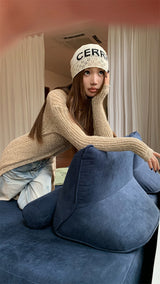 オートミールロングショートカーディガン