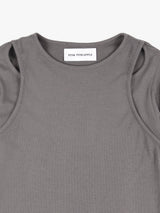 レイヤードカットアウトTシャツ