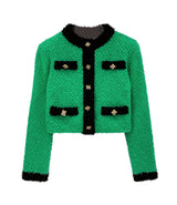 Tweed knit jacket