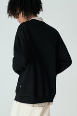 ポケットジップアップスウェットシャツT63/Pocket Zip-up Sweatshirt T63 Black