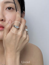 カルセドニーオーバルリング / Chalcedony oval silver Ring
