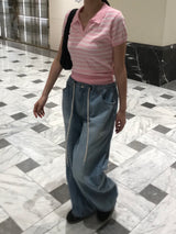 エリーストリングデニムパンツ