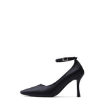Satin Stiletto Heel(Black)