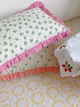 Candy Pop Checkered Frill Mini Cushion Cover Baby Pillow