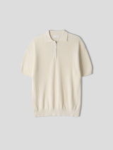 LMNカラーリングハーフジップアップハッチ半袖ニット/LMN Cooling Half Zip-Up Hachi Short-Sleeved Knitwear (9 colors)