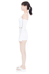 2ウェイチョーカーウォーターショートパンツ/Two-way choker water short pants (white)