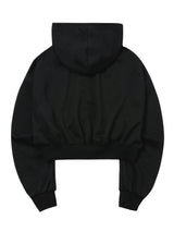 MUCENT DENVER 2-WAY CROP HOOD ZIP-UP WOMEN (Black, Gray)