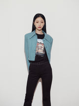 CROP LEATHER JACKET - MINT (6636692144246)
