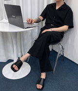リネンワイドジャンプスーツ / RO linen wide jumpsuit (3 colors)