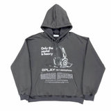 never headset printing loosefit hoody