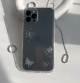 バタフライフレームホワイトフォーンケース / Butterfly Frame White Phone Case