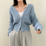 オールデイツイストVネックカーディガン / [Bellide made] All-Day Twist V-Neck Cardigan