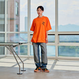 エンボシングスクリプトロゴショートスリーブTシャツ ORANGE
