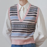 インディージャガードベスト / Indie jacquard vest