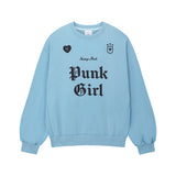 パンクガールスウェットシャツ/0 8 punk girl sweatshirt - BLUE