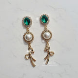 エメラルドプレッピーロイヤルイヤリング / Emerald Preppy Royal Earring