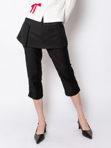 WRAP CAPRI PANTS (BLACK)