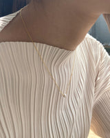 [92.5silver] single pearl necklace (2sizes)