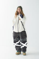 ウィンドブレーカーフーデッドリバーシブルジャケット/BSR2223FWJK036 TWAN WINDBREAKER HOODED REVERSIBLE JACKET CREAM/BLACK
