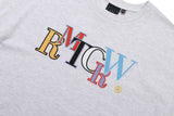 レインボーロゴTシャツ/RAINBOW LOGO TEE SHIRT_LIGHT GREY