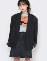 ハイデニムハーフレングススカート / high denim half-length skirt