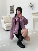[MADE] Pudding Fur Jacket (Lavender Purple)