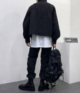 ワックス コーテッド クロップド ボンバージャケット / OWN Wax Coated Cropped Bomber Jacket (3 colors)