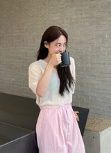 クレヨンVネックスリーブニットT